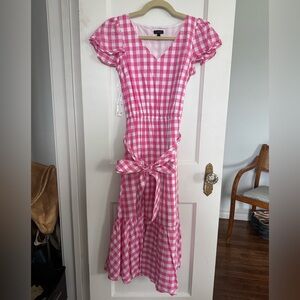 Talbots Pink and White Gingham Dress